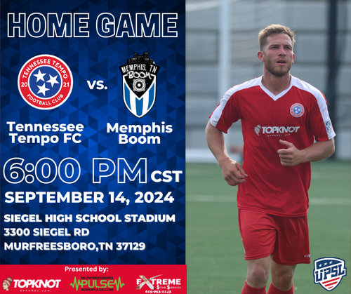 TN Tempo FC vs. Memphis Boom poster