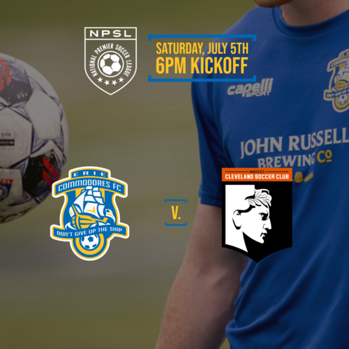 (NPSL) Erie Commodores FC v. Cleveland FC poster
