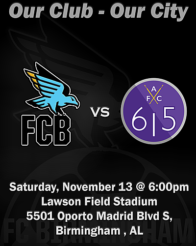 FC Birmingham vs AFC615 poster