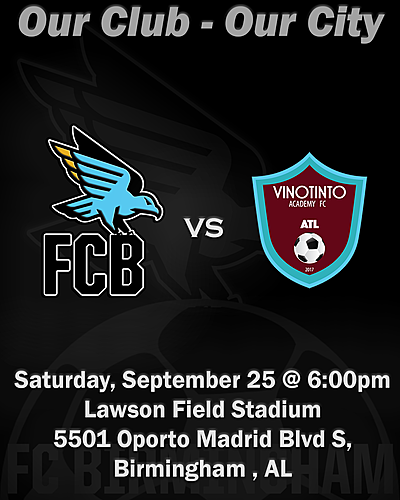 FC Birmingham vs VinoTinto poster