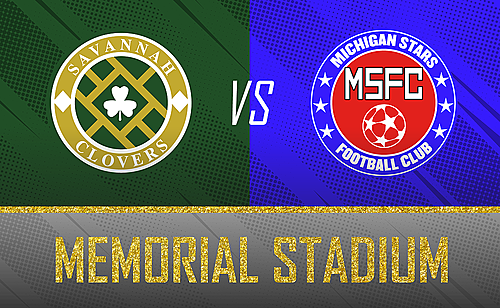 SAVANNAH CLOVERS vs. MICHIGAN STARS FC 4.1.23 poster