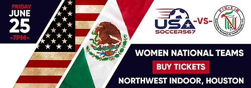 USA vs Mexico Women's International Arena Soccer (Houston) poster