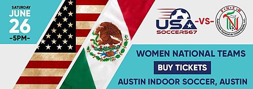 USA vs Mexico Women's International Arena Soccer (Austin) poster