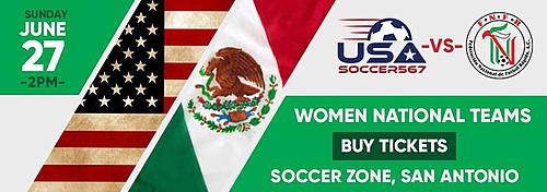 USA vs Mexico Women's International Arena Soccer (San Antonio) poster