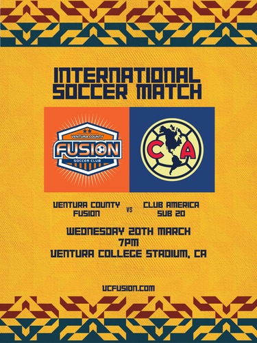 Ventura County Fusion FC vs Club America U20s (Friendly) poster