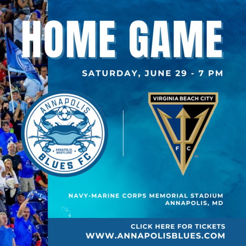 Annapolis Blues FC vs VA. Beach City (24') poster