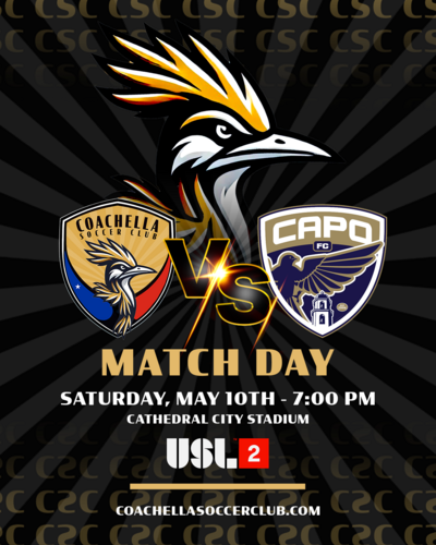 Coachella SC vs. Capo FC poster