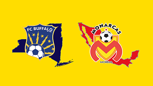 International friendly: FC Buffalo versus Monarcas Morelia (Mexico) poster