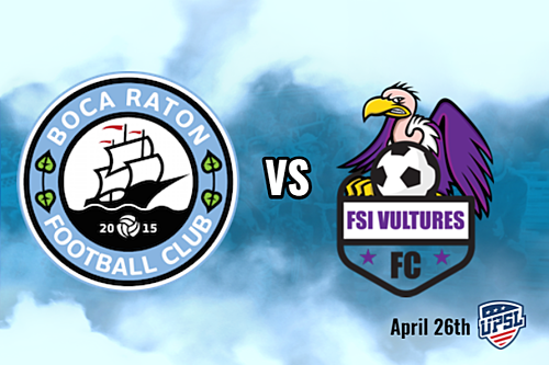 Boca Raton FC vs Vultures Purple poster