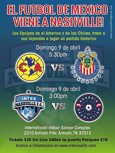 El Futbol de Mexico Viene a Nashville poster