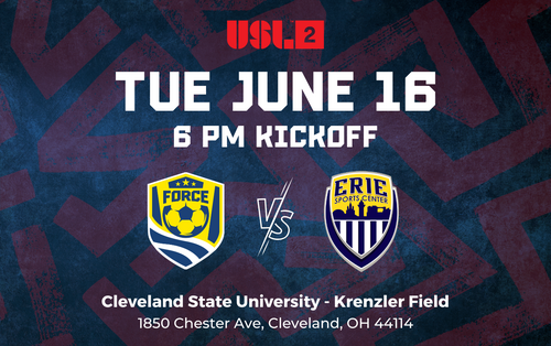 USL2: Cleveland Force SC vs Erie Sports Center (6/16/26) poster