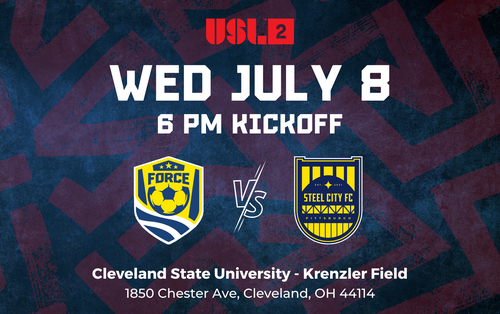 USL2: Cleveland Force SC vs Steel City FC (7/8/26) poster