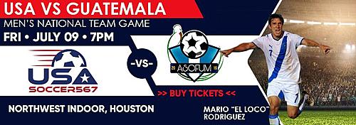 USA vs Guatemala Men's International Arena Soccer (Houston) poster