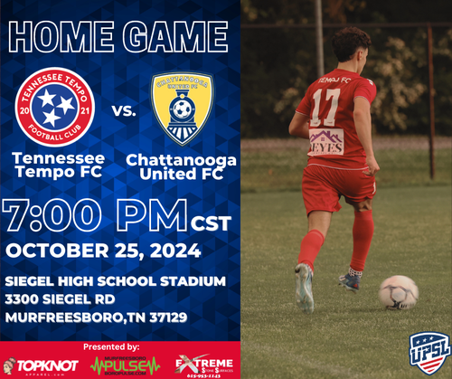 TN Tempo FC vs. Chattanooga United FC poster